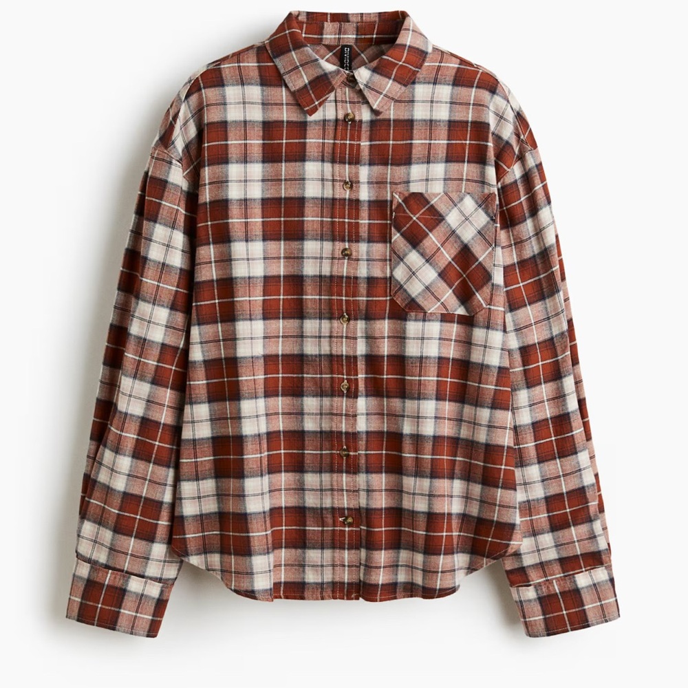 H&M Red and White Plaid Shirt